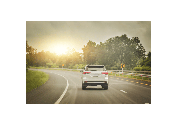 Car driving away - peace of mind with vehicle loan protection plans