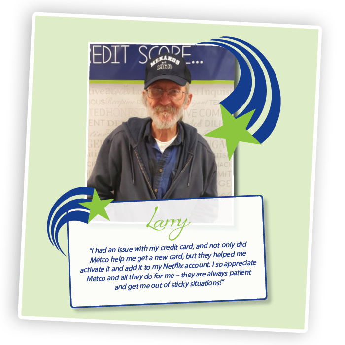 Happy customer picture with customer service testimonial