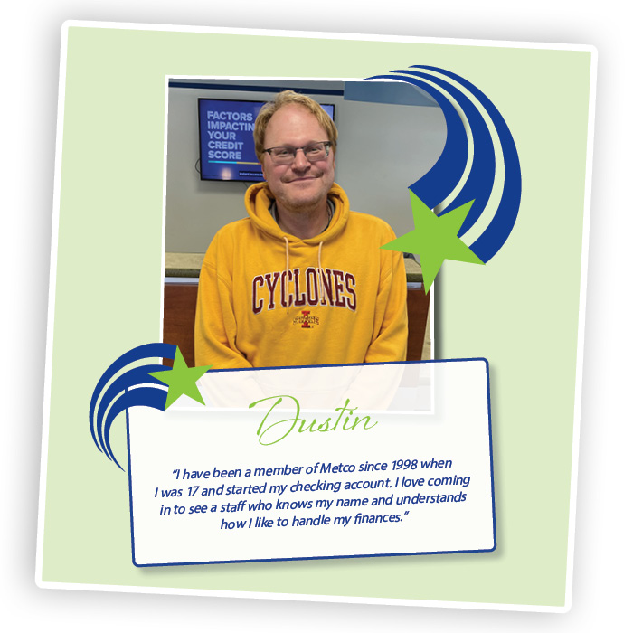 Member testimonial - personalized service and attention to member preferences.