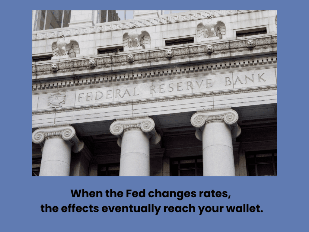 Exterior of the Federal Reserve Building - representing how the Fed rate changes affect loan rates across the country.